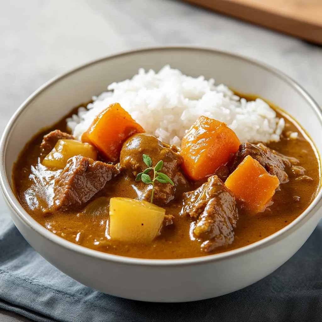 Japanese Beef Curry Dish Recipe preparation