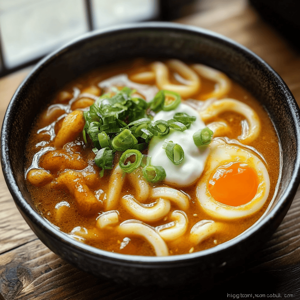 Japanese Curry Udon Dish Recipe preparation