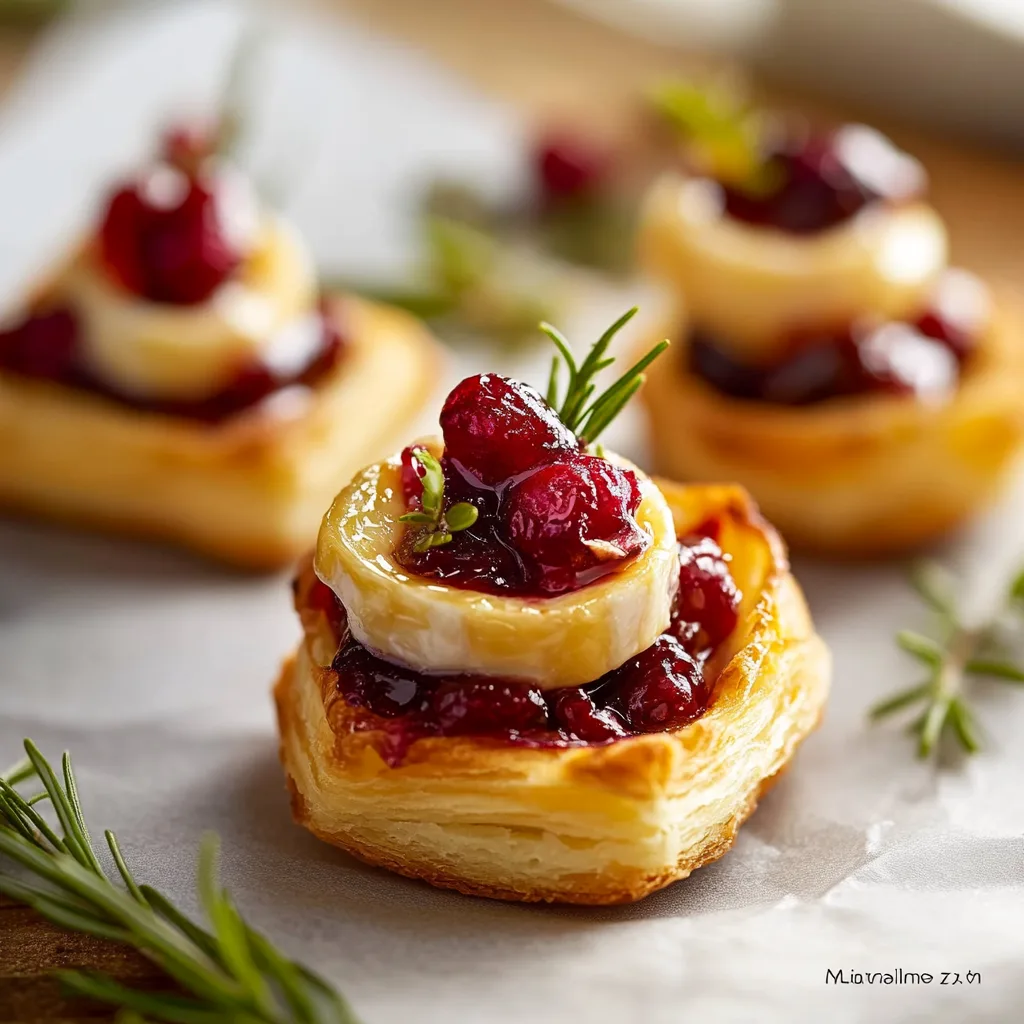 Cranberry Brie Bites Recipe preparation