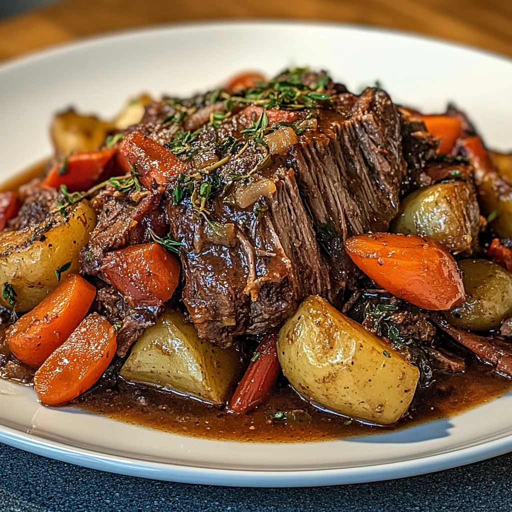 Italian Pot Roast (Straccato) Serving and storing