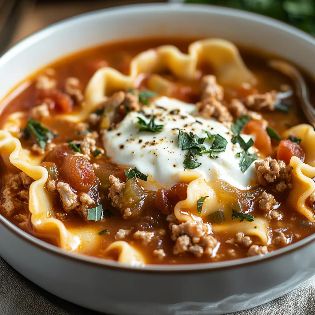 Lasagna Soup Recipe Serving and storing
