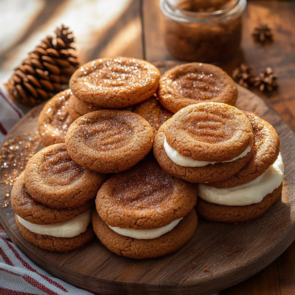 Gingerbread Cheesecake Cookies Serving and storing
