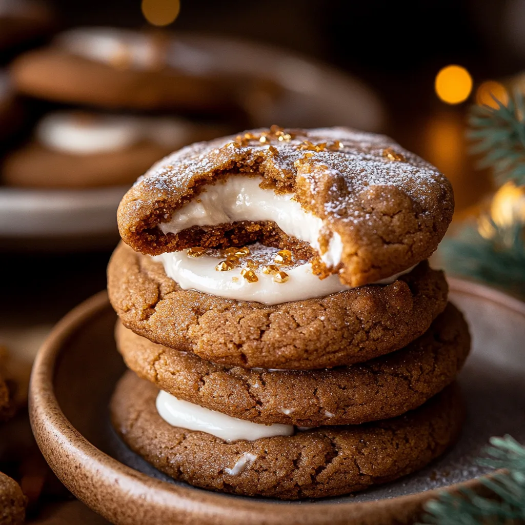 Gingerbread Cheesecake Cookies