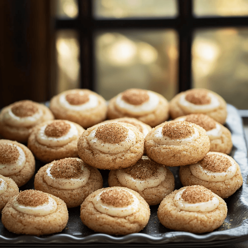 Eggnog Snickerdoodle Thumbprint Cookies Recipe preparation