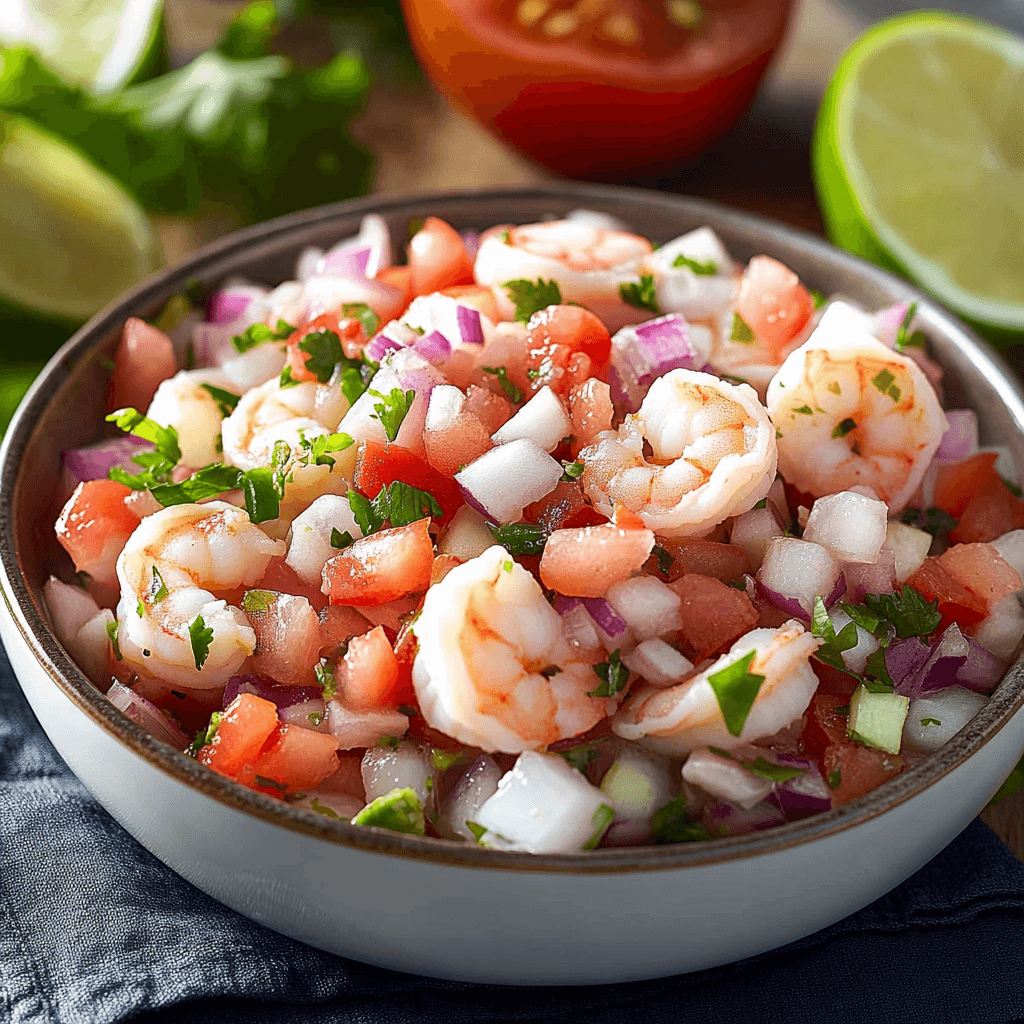 Easy Shrimp Ceviche Dish preparation