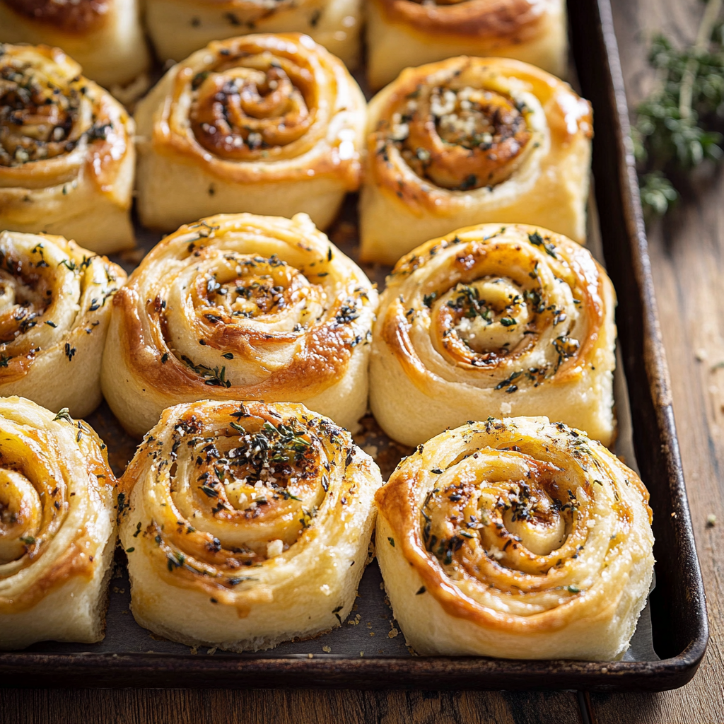 Herby Everything Cheddar Swirl Buns preparation