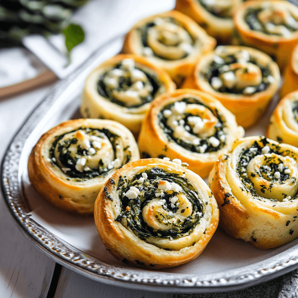 Gluten Free Spinach Feta Pinwheels Recipe preparation