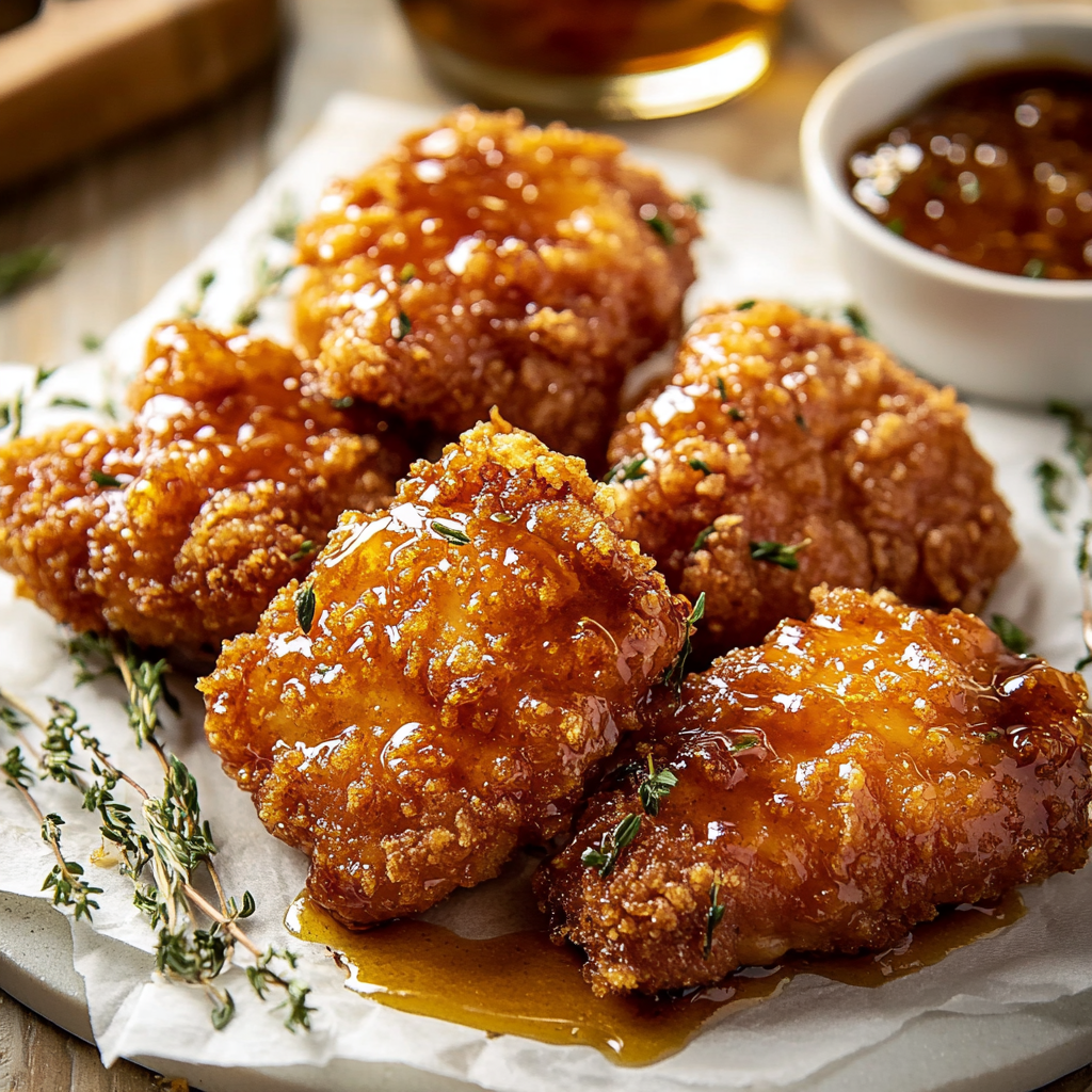 Baked Crunchy Hot Honey Chicken preparation