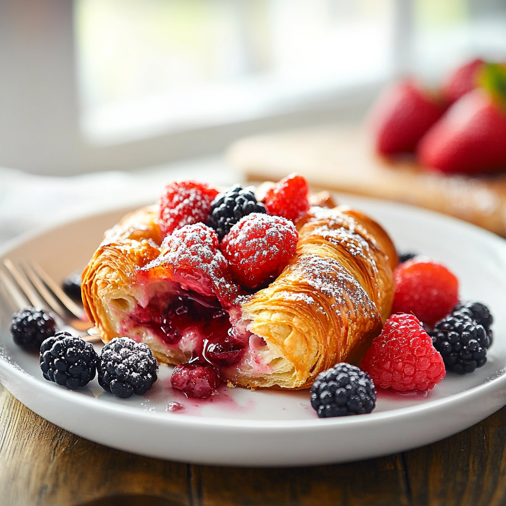 Berry Croissant Bake preparation
