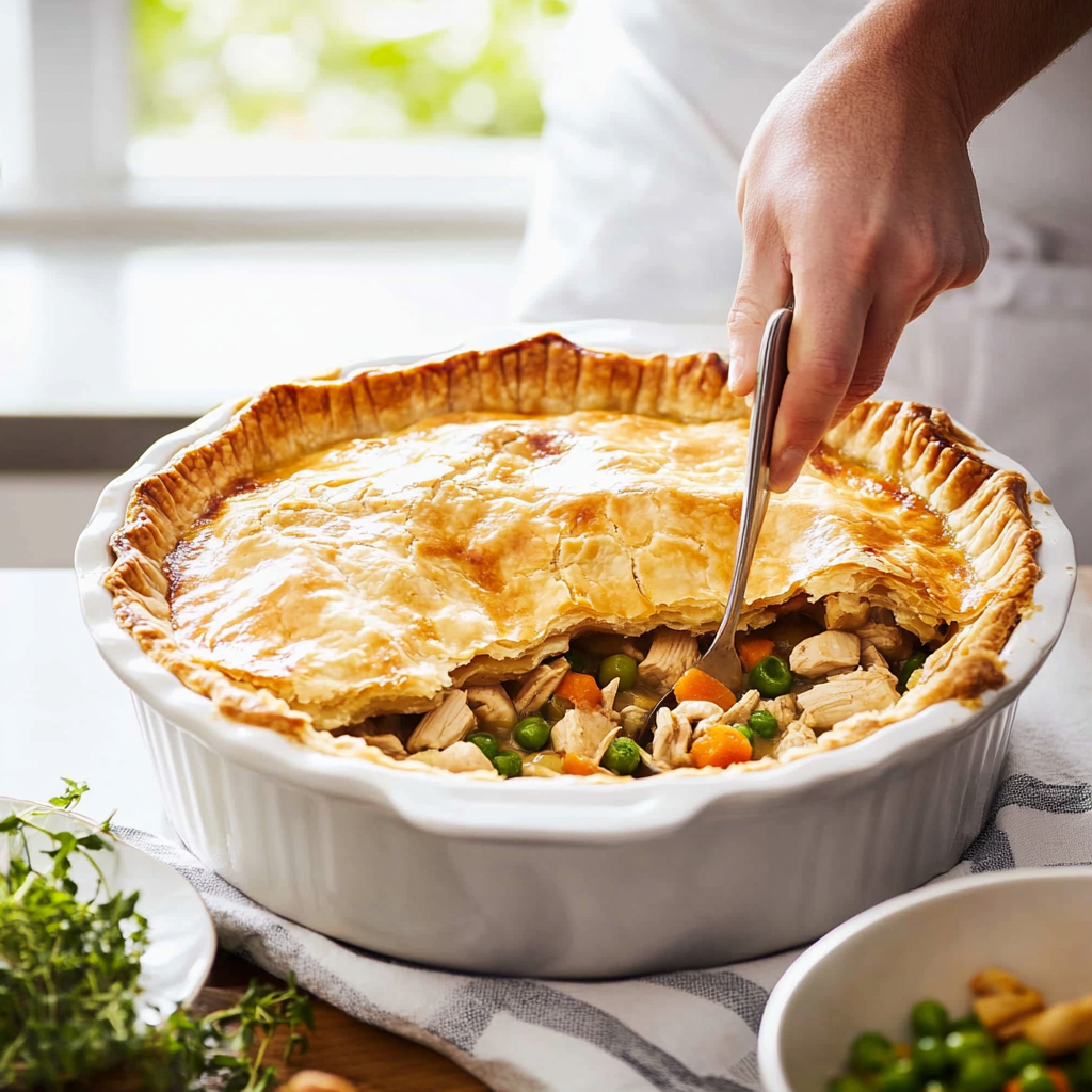 Healthy Chicken Pot Pie Recipe preparation