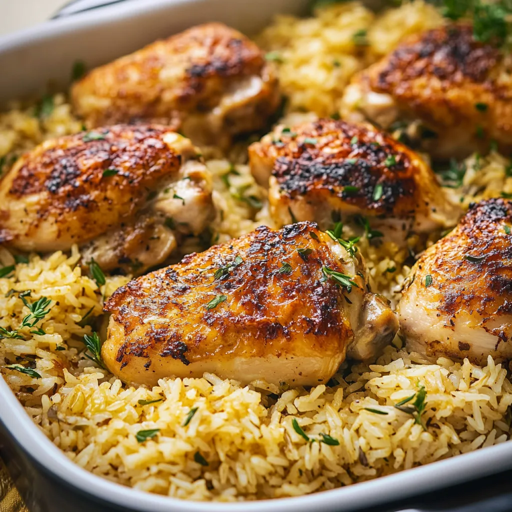 Oven Baked Chicken and RiceRecipe preparation