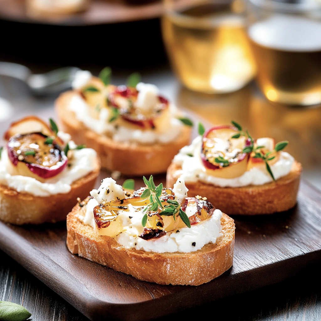 Crostini with Goat Cheese Recipe preparation