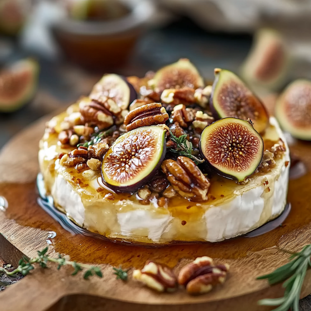 Fig and Pecan Baked Brie Recipe preparation