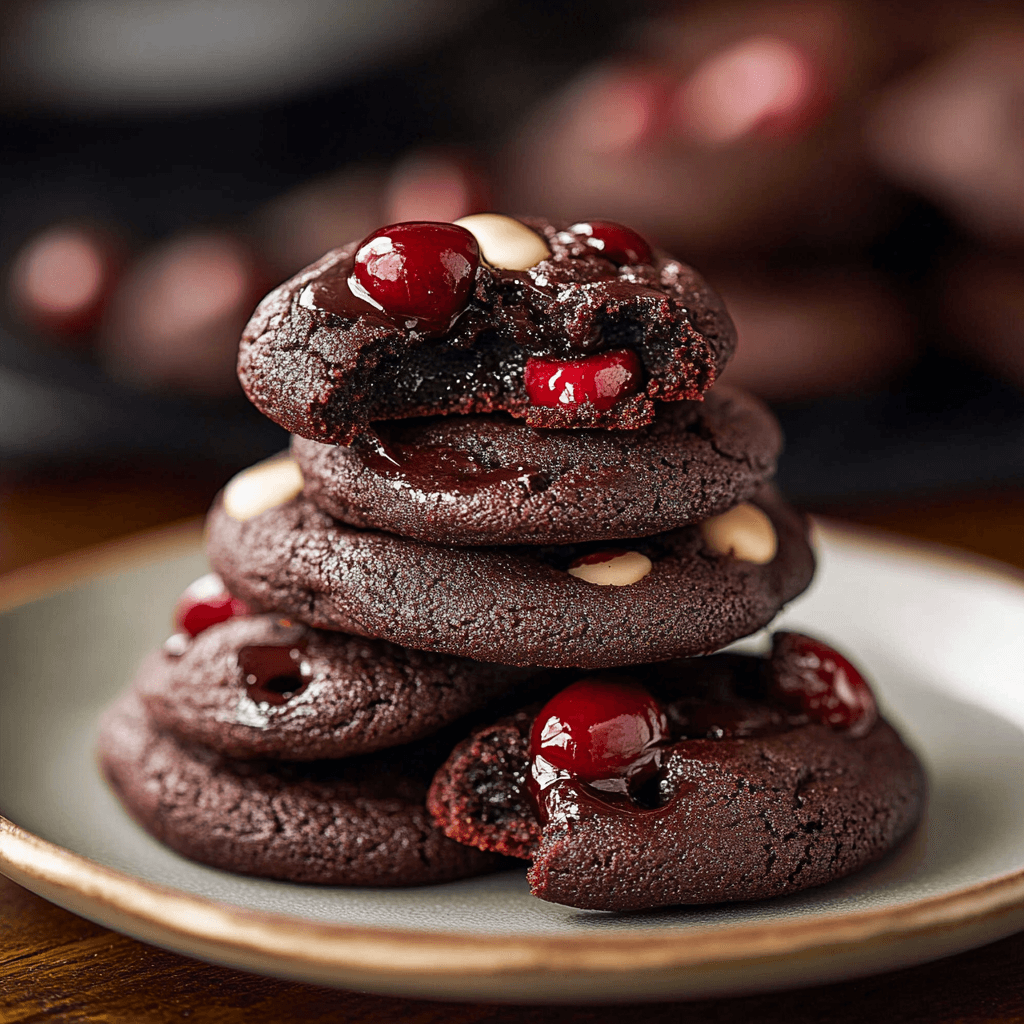 Chocolate Cherry Cookies Recipe preparation