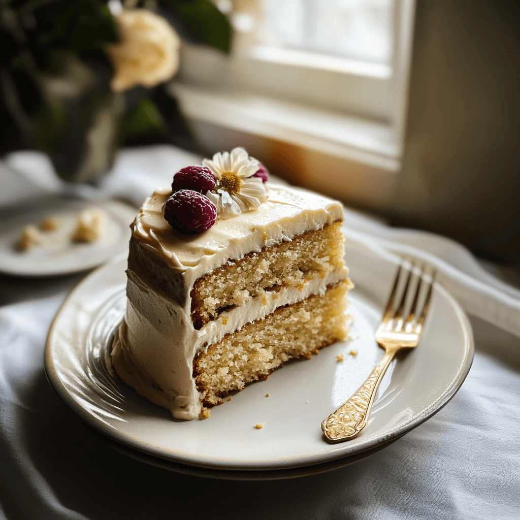 London Fog Cake Slice Recipe preparation