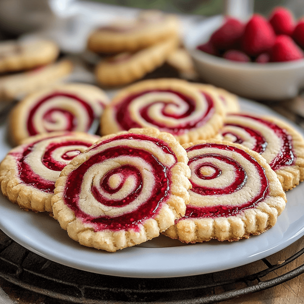 Raspberry Swirl Shortbread Cookies Recipe