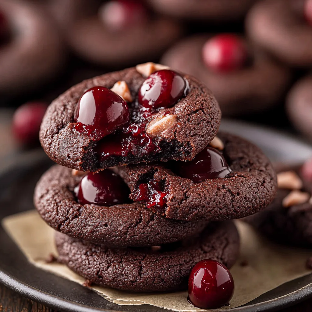 Chocolate Cherry Cookies Recipe preparation