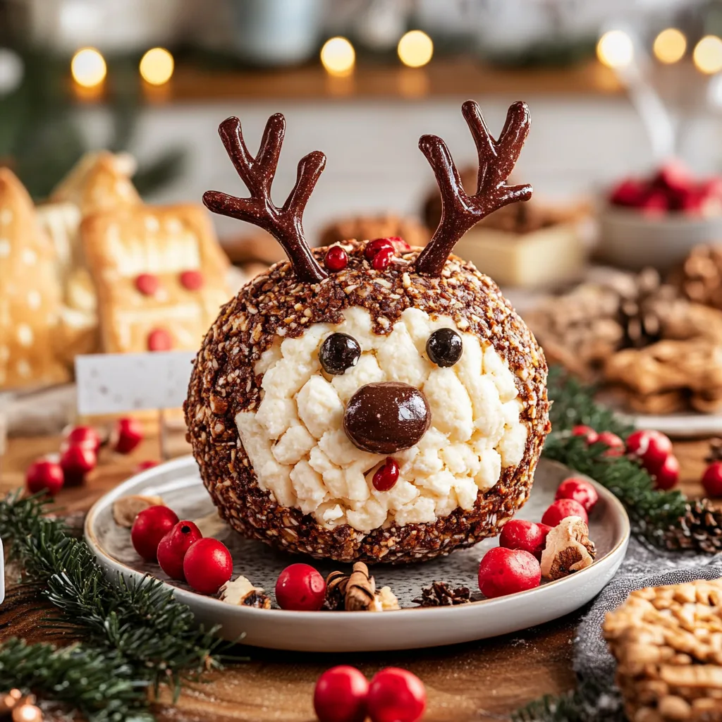 Reindeer Cheese Ball Recipe preparation