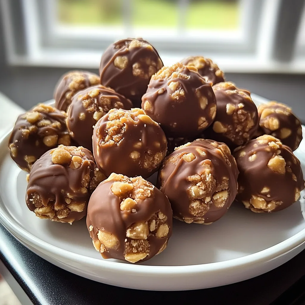 Homemade Butterfinger Balls Recipe preparation