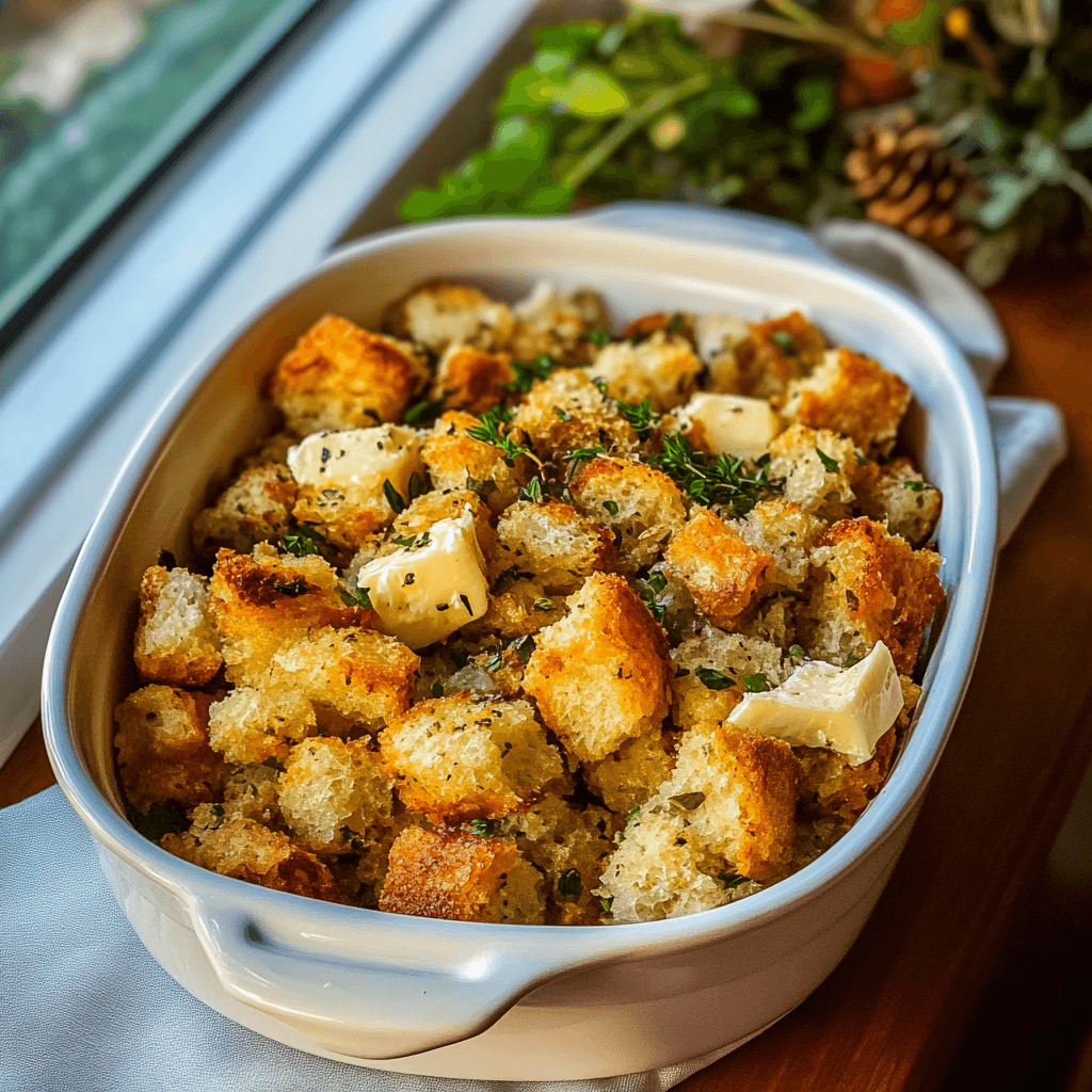 Classic Butter Herb Stuffing preparation