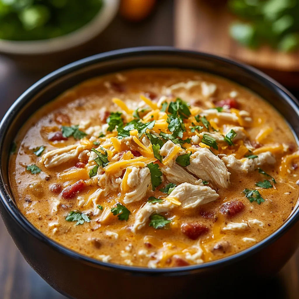 Slow Cooker Cream Cheese Crack Chicken Chili preparation
