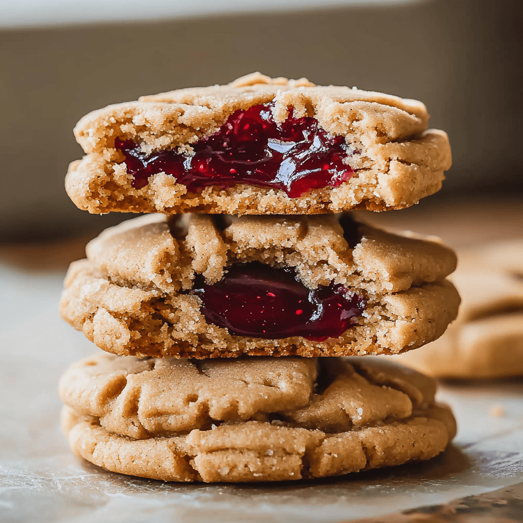 Peanut Butter and Jelly Cookies preparation