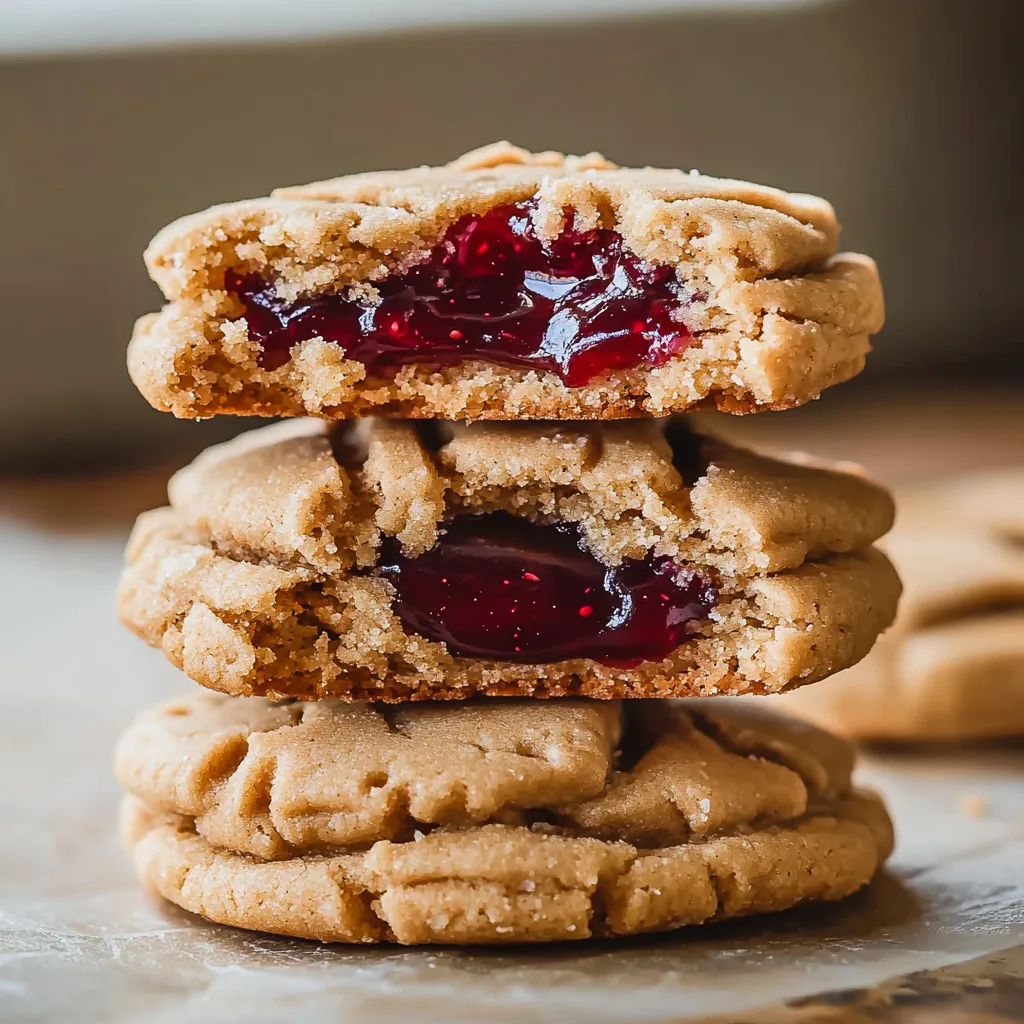 Peanut Butter and Jelly Cookies preparation
