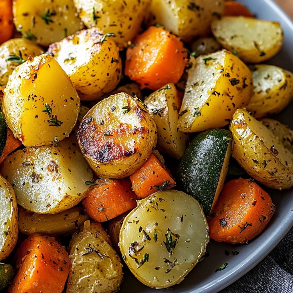 Garlic Herb Roasted Vegetables preparation