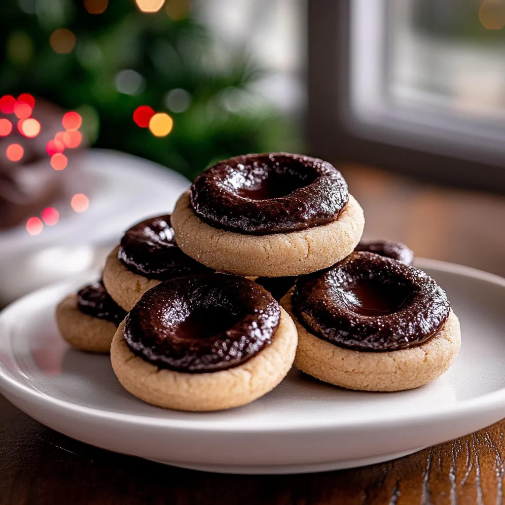 Chocolate Thumbprint Cookies Recipe preparation