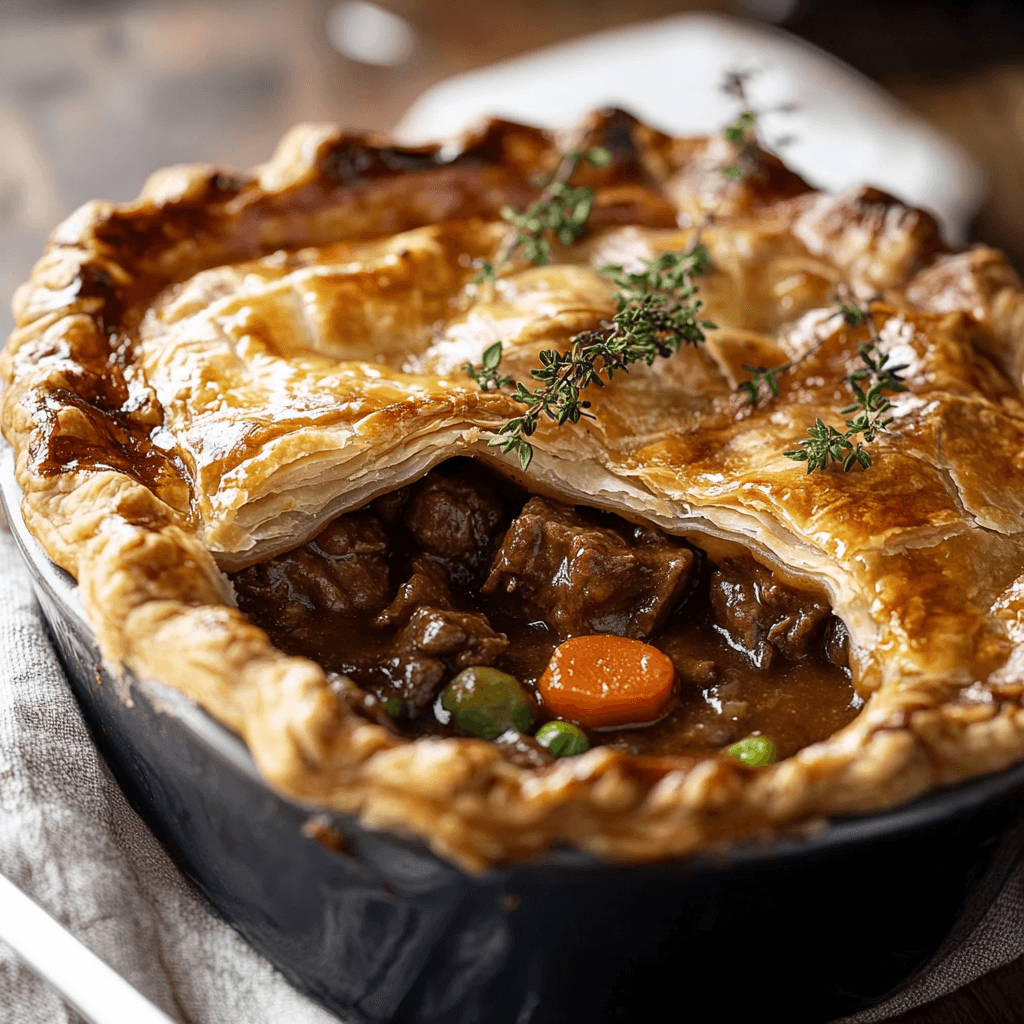 Beef Pot Pie Dish and storing