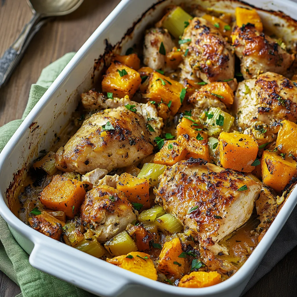 Chicken Leek Butternut Squash Bake and tricks