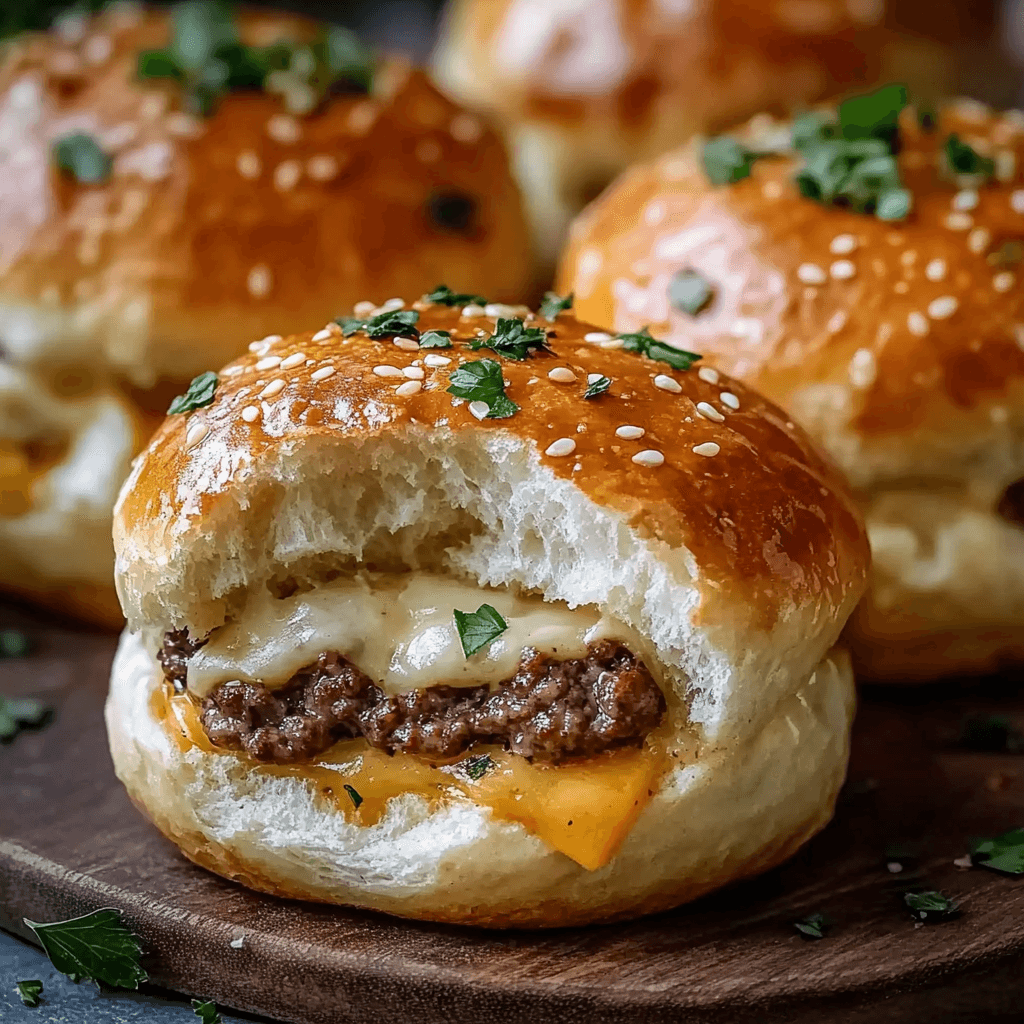 Garlic Parmesan Cheeseburger Bombs and tricks