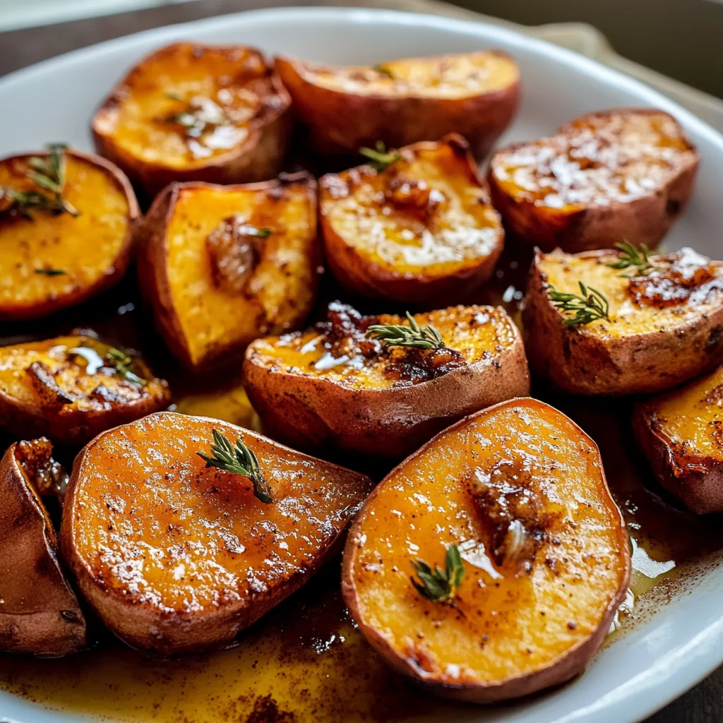 Cinnamon Maple Roasted Sweet Potatoes and storing