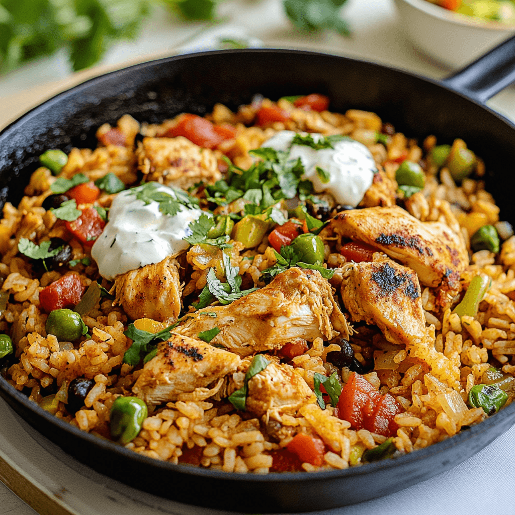 Chicken and Rice Taco Skillet and tricks