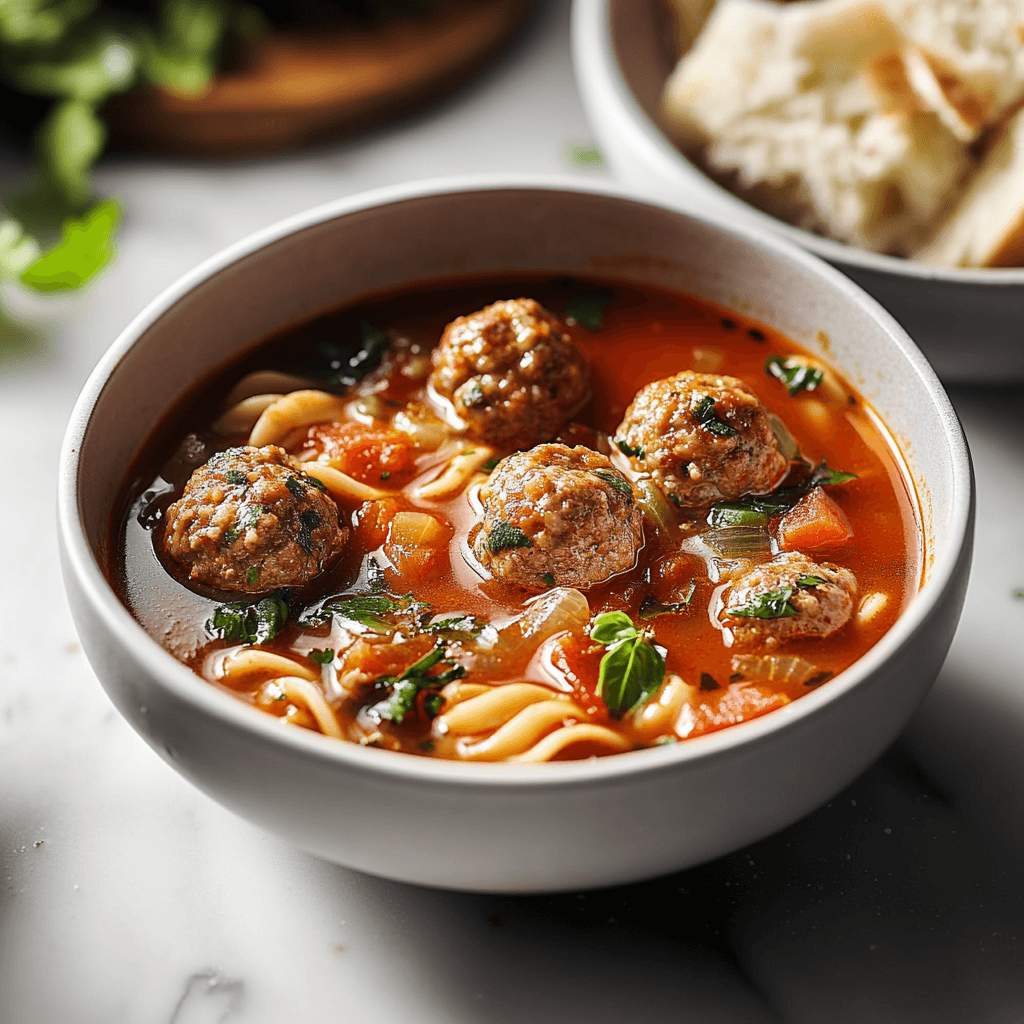 Italian Meatball Soup Bowl and tricks
