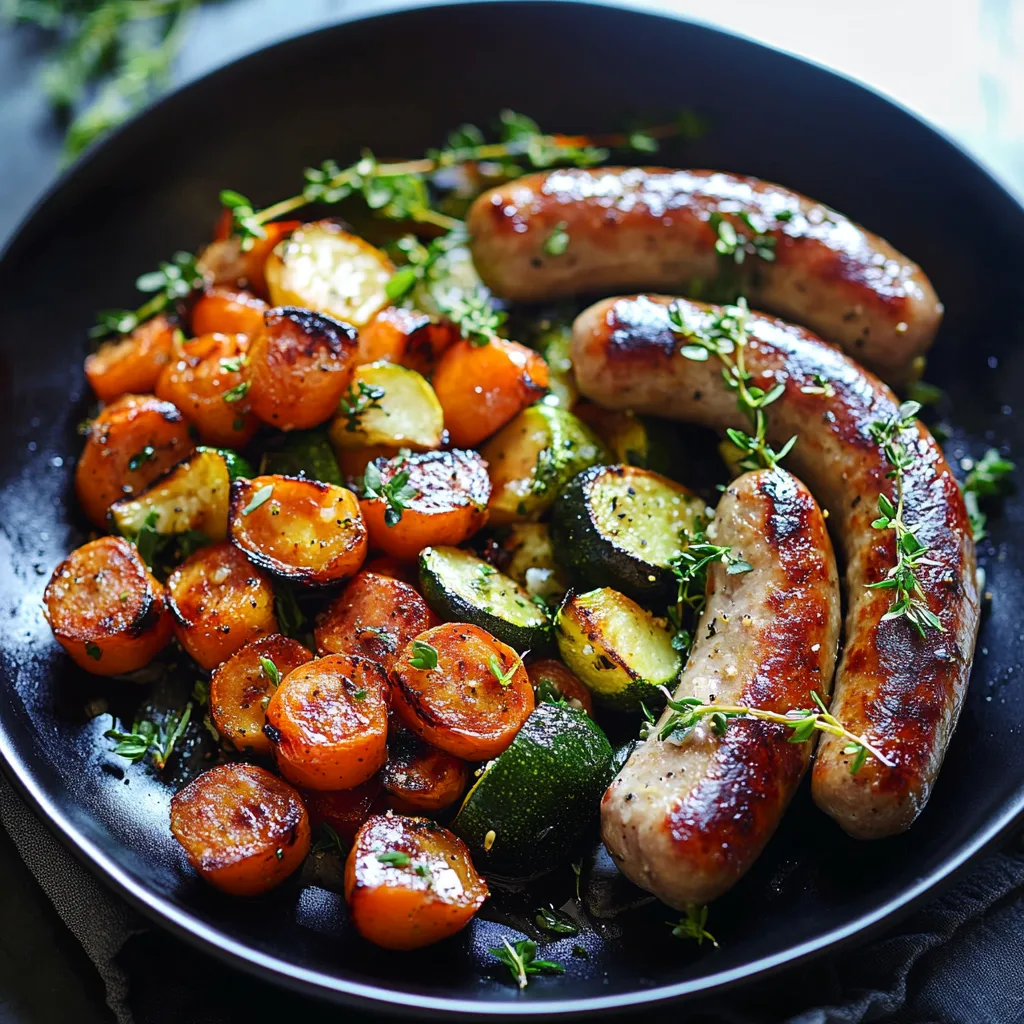 Sausage Dinner with Roasted VeggiesServing and storing