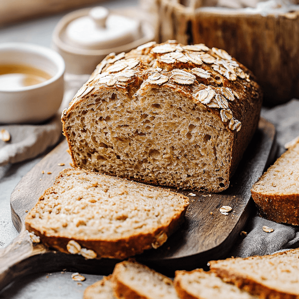 No-Knead Honey Oat Bread and storing