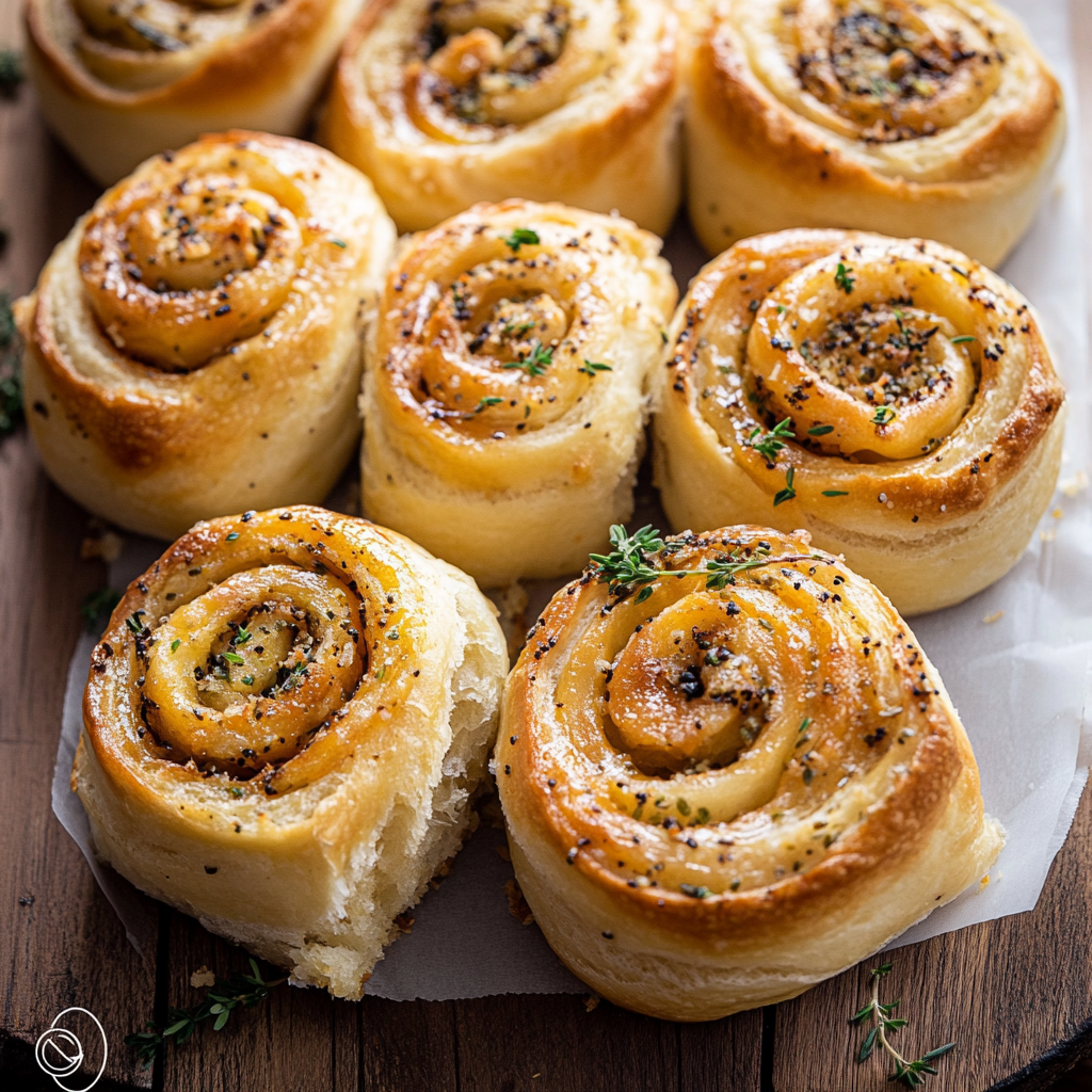Herby Everything Cheddar Swirl Buns and storing