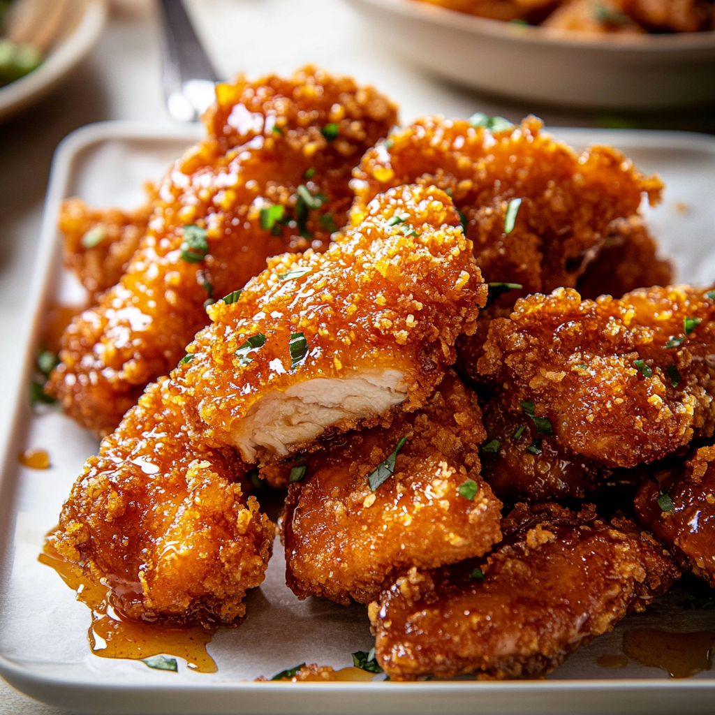 Baked Crunchy Hot Honey Chicken and storing