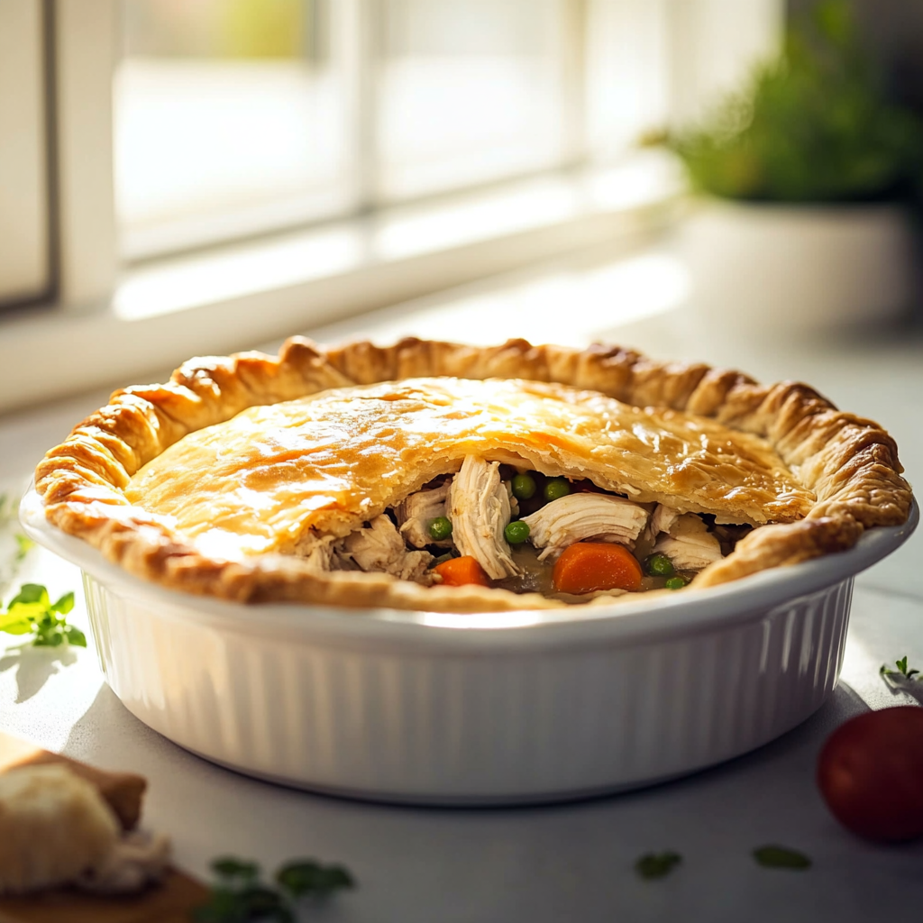 Healthy Chicken Pot Pie Serving and storing