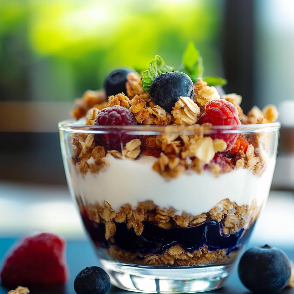 High-Protein Greek Yogurt Parfait Serving and storing