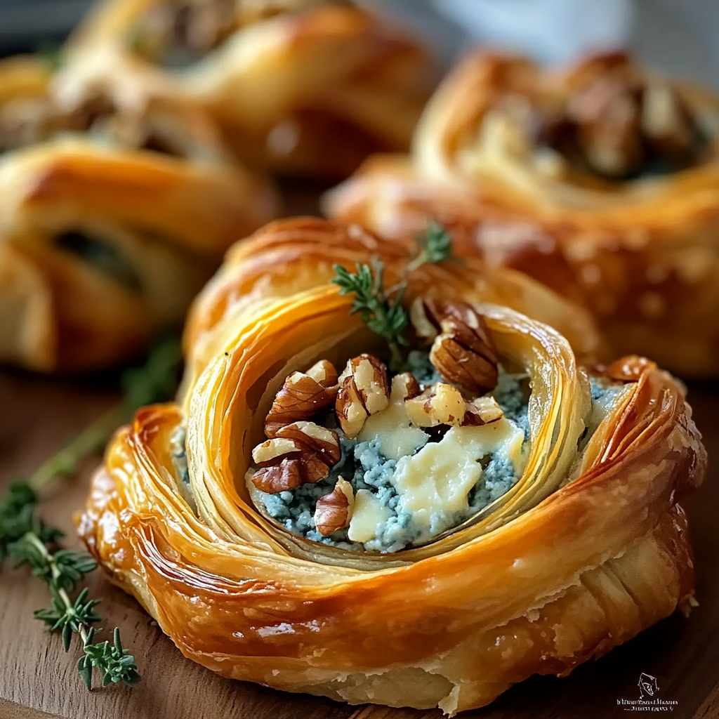 Blue Cheese Walnut Thyme Puff Pastry Twirl Tips and tricks