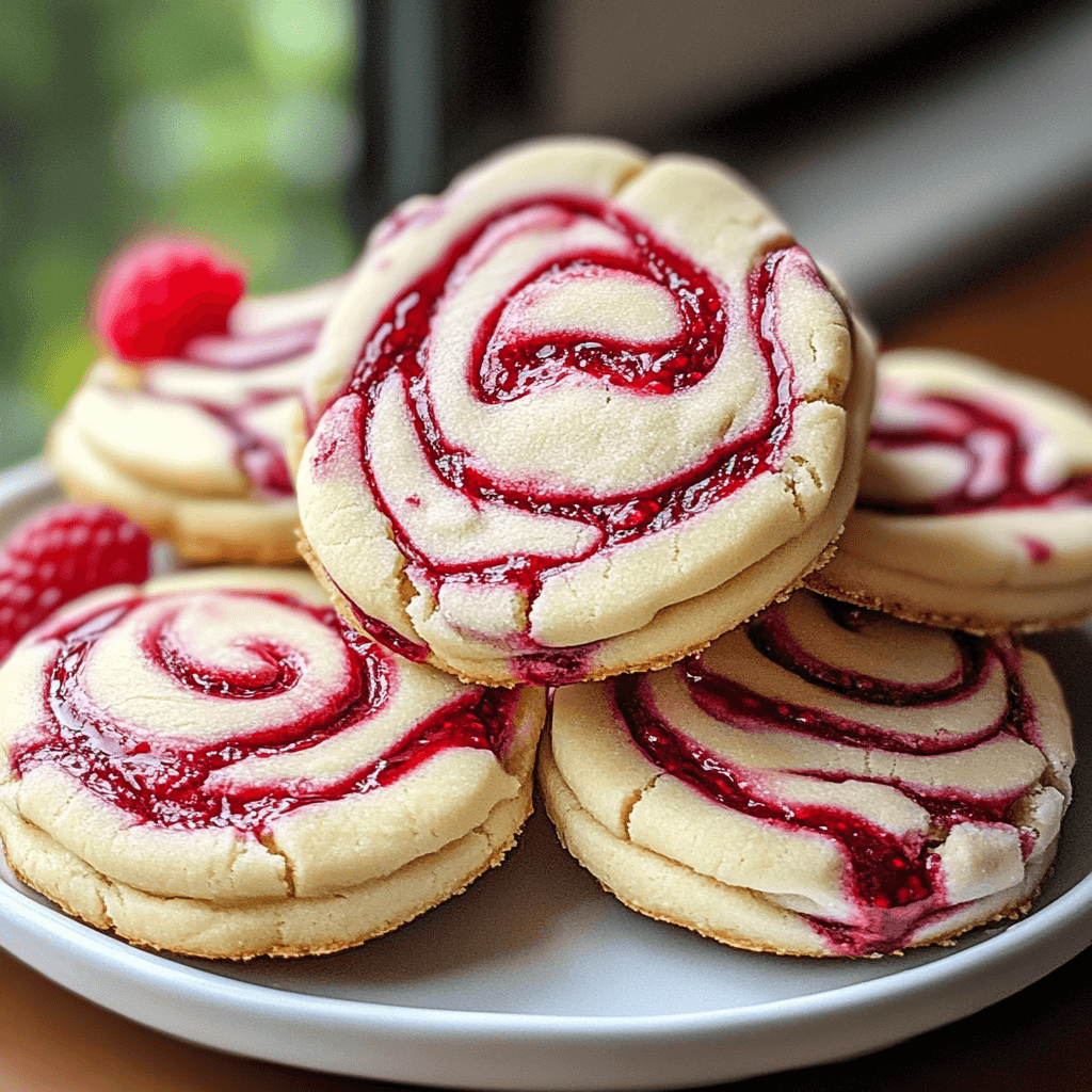 Raspberry Swirl Shortbread Cookies Recipe