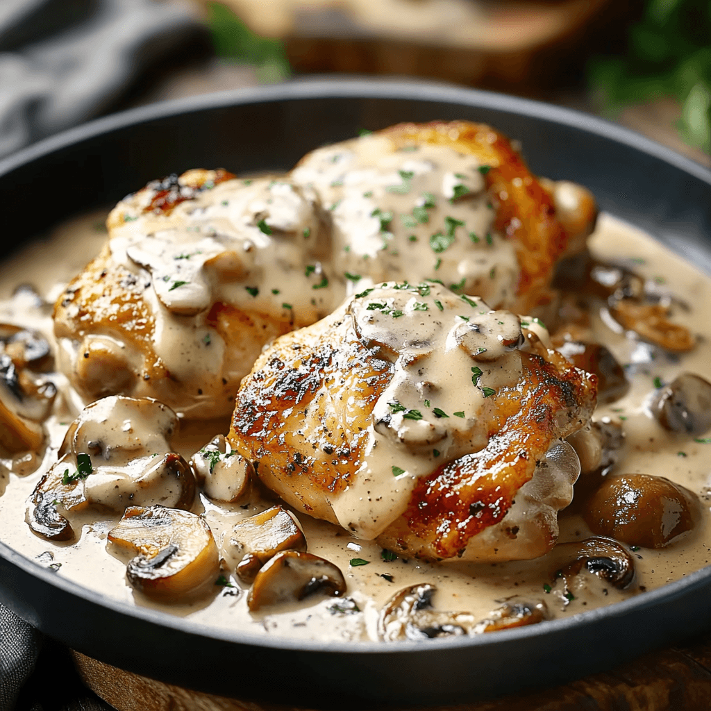 Creamy Mushroom Garlic Sauce Chicken Thighs Tips and tricks