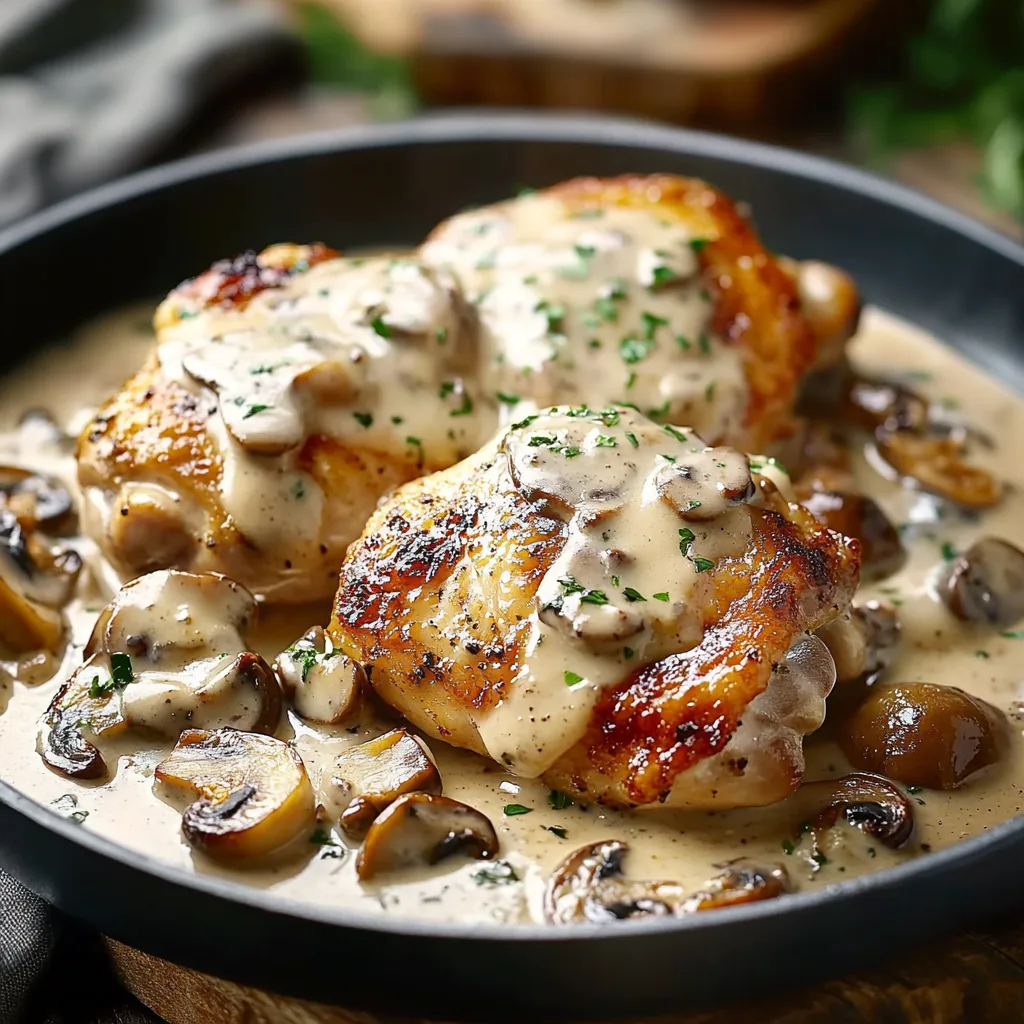 Creamy Mushroom Garlic Sauce Chicken Thighs Tips and tricks