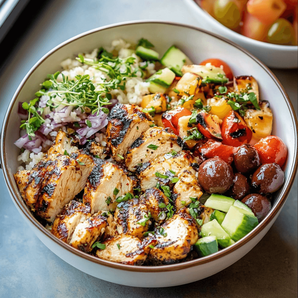 Greek Chicken Bowl and tricks