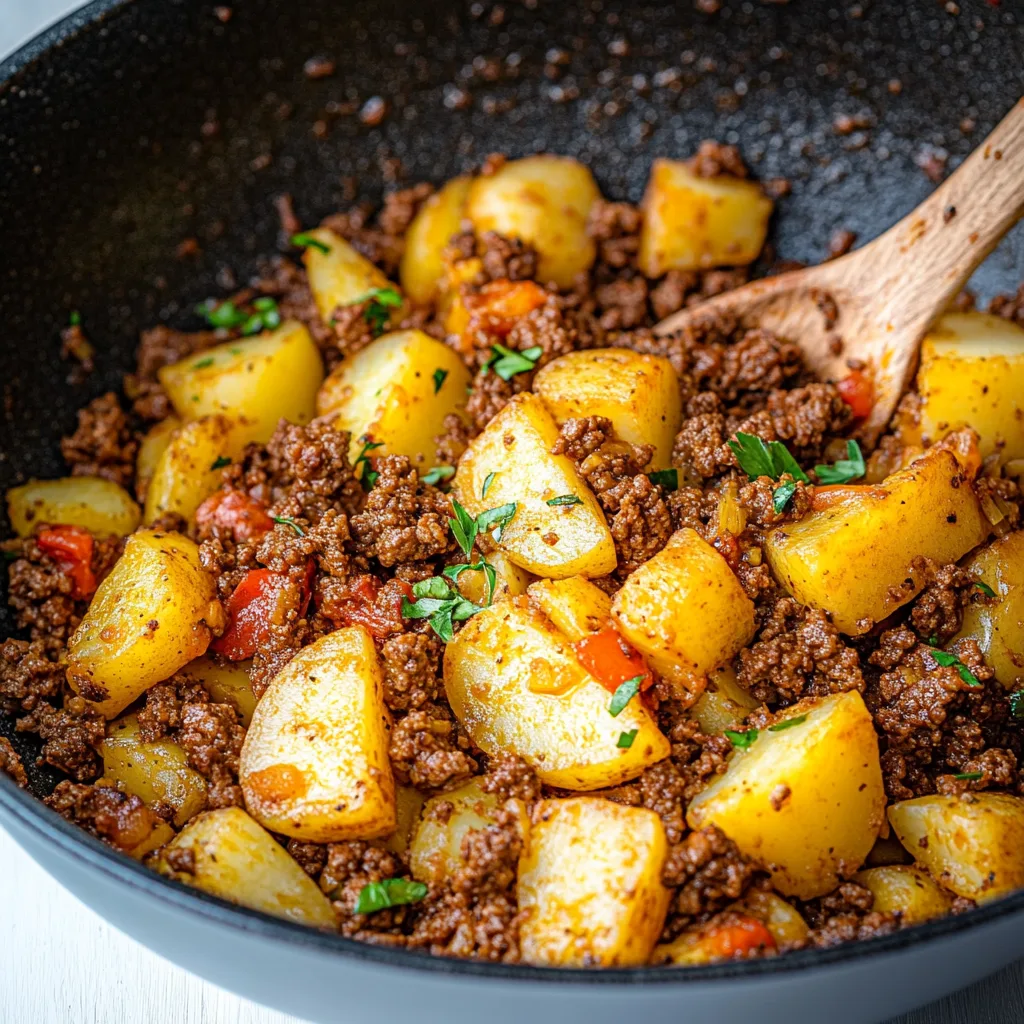Ground Beef and Potatoes Dish and tricks