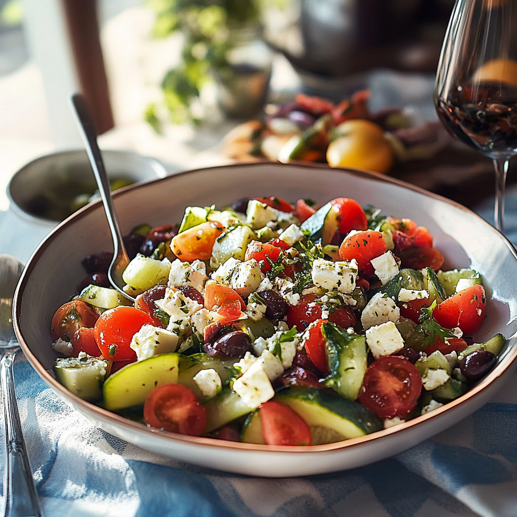 Mediterranean Greek Salad Ingredients