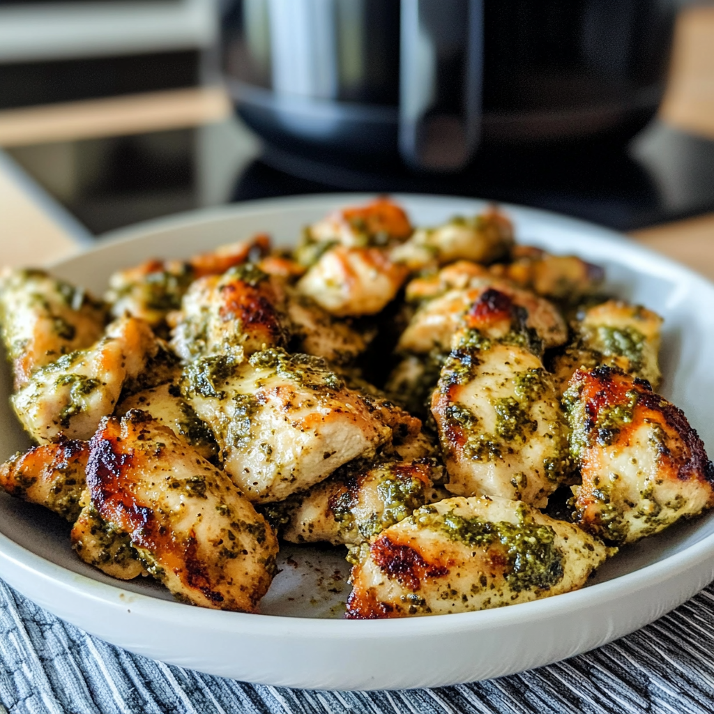 Air Fryer Chicken Pesto Dish