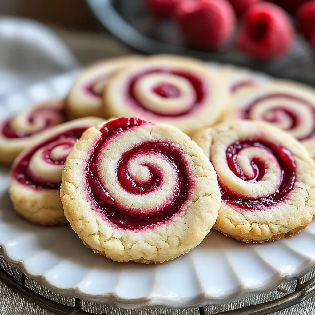 Raspberry Swirl Shortbread Cookies